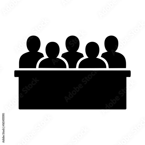 Jury Panel Icon – Courtroom Decision Makers
