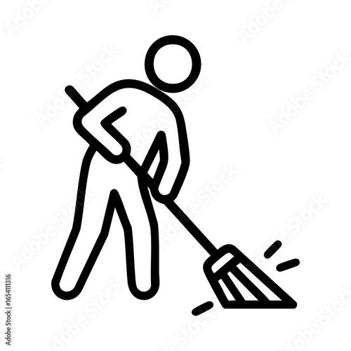 Inmate Cleaning Icon – Prison Labor and Chores