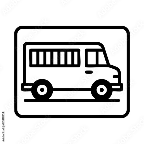 Prison Transport Van Icon – Inmate Transfer Vehicle