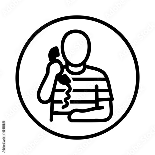 Inmate Phone Call Icon – Prison Communication