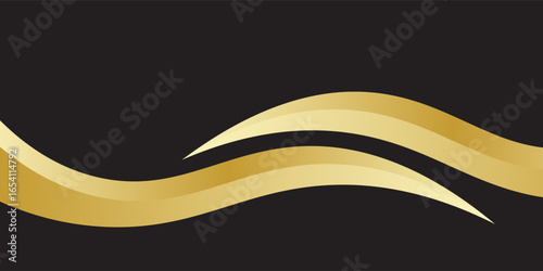 Black gold background vector wallapaper for backdrop, banner. vektor