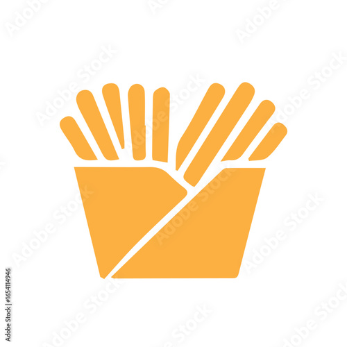 fries icon illustration in yellow color