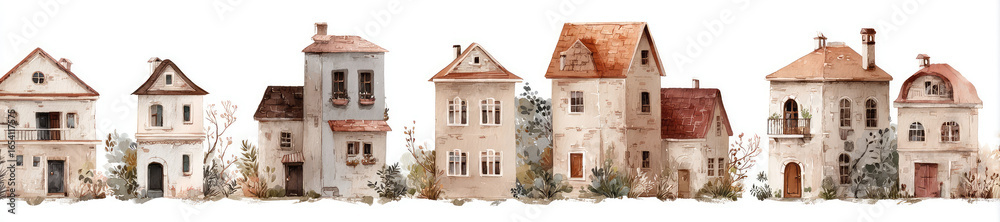 Fototapeta premium Neo-Urban Retro-Future Dwellings