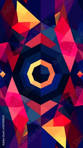 Abstract geometric pattern with vibrant colors