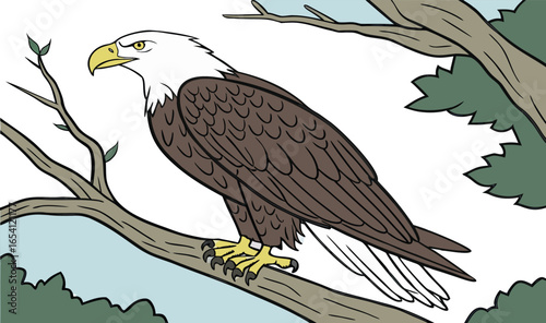 eagle in the forest