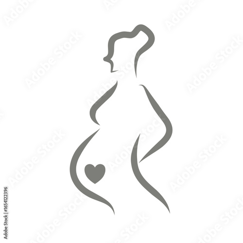 Pregnant Woman Illustration Mothrhood Mother Women