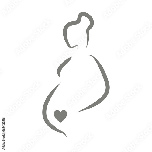 Pregnant Woman Illustration Mothrhood Mother Women