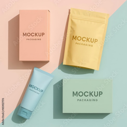 Book Mockups with Pastel Covers on Desk