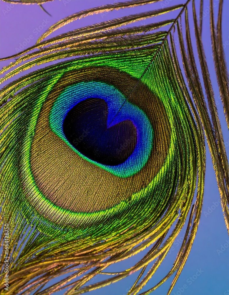 Obraz premium Peacock feather close-up (1)