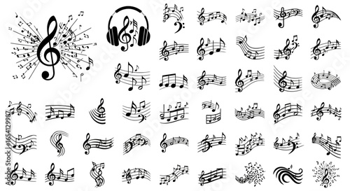 Musical Symbols and Notes Collection - A Symphony of Visual Elements for Your Projects