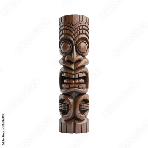 totem pole isolated on white