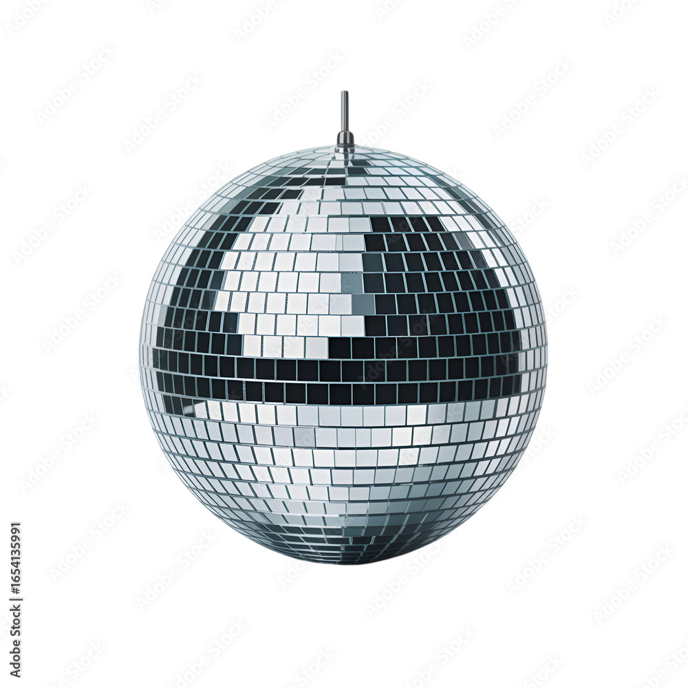 Fototapeta premium disco ball on white background