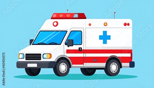 Wallpaper Mural Cartoon ambulance illustration (1) Torontodigital.ca