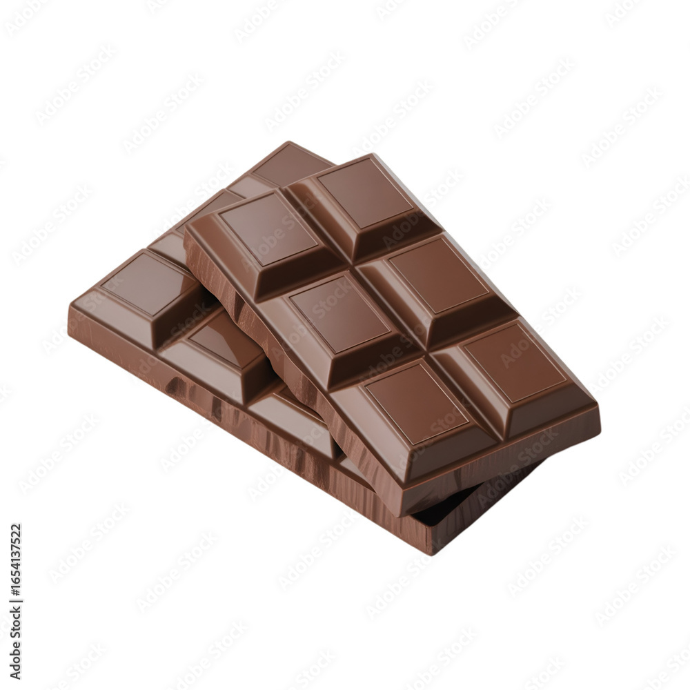 Fototapeta premium chocolate bar on white background