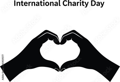 International charity day with hands forming a heart shape