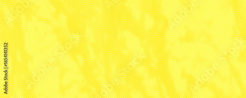 Pop art lemon yellow background with halftone patterns in comic book style, vector illustration