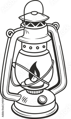 old lamp with a lamp