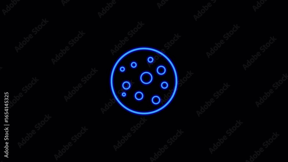Glowing Blue Celestial Body: Abstract Animation Glowing Blue Celestial Body: Abstract Animation