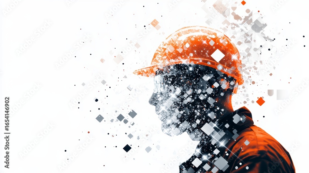 Fototapeta premium welder working sparkles blurred cut out.