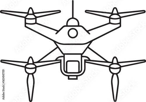 drone outline vector illustration line art