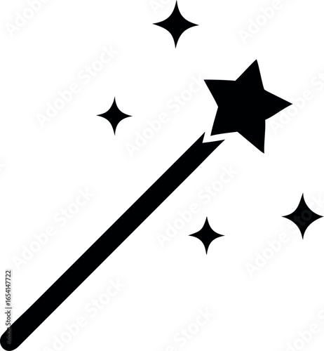 magic wane filter with sparks flat vector icon