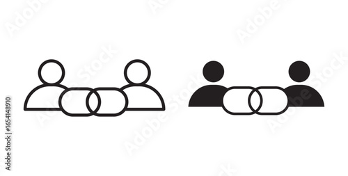 Affiliate link icon . Vector illustration with stroke and fill on a white background.