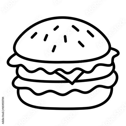 hand drawn hamburger