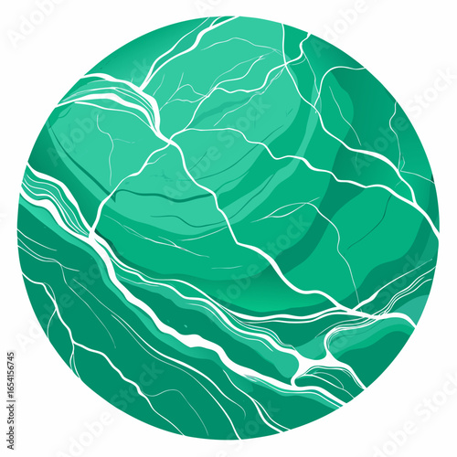 green marble with fine parallel linear