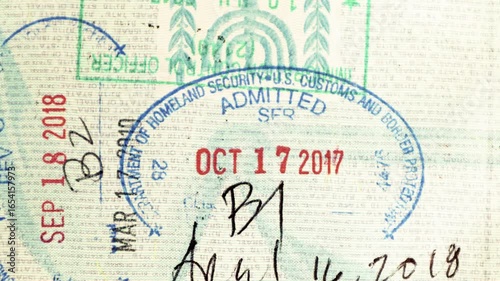 collection of passport stamps and visas 
