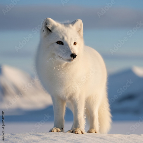 arctic fox in the snow