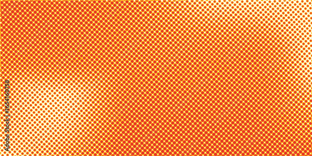 Fototapeta premium A yellow and orange background with a pattern of squares and dots.
