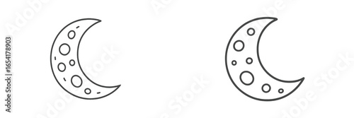 Cute crescent moon illustrations with playful details for creative projects or designs