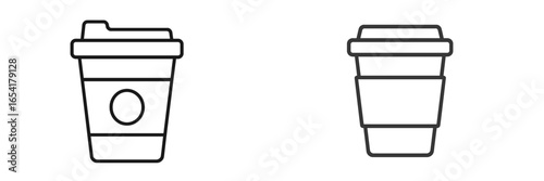 Reusable coffee cups designed for sustainability while enjoying beverages on the go outside