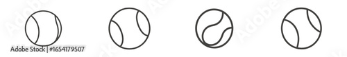 Different stages of a tennis ball's movement during a game on a court