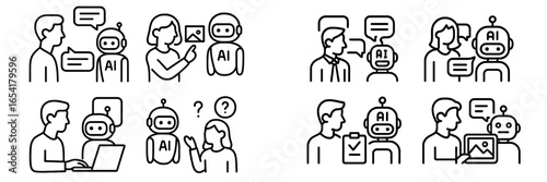 Engaging discussions and interactions between humans and AI in various settings