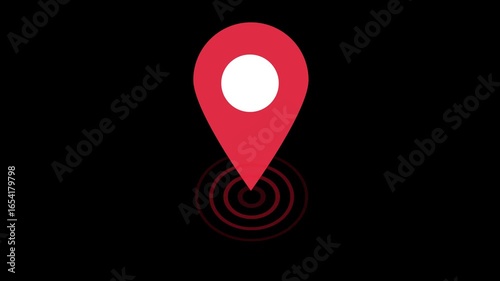 Map pointer icon. Pin location symbol GPS
