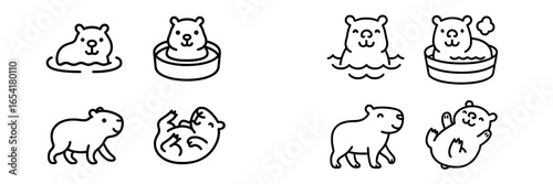 Fun and playful otters engaging in various activities in their natural habitat showcasing joy and curiosity