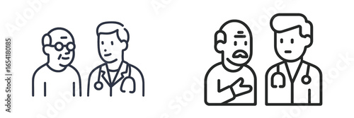 Medical consultation between doctors and patients in a healthcare setting during daylight hours