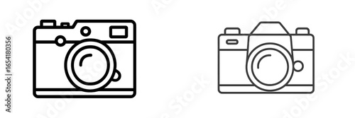 Visual representation of two different types of cameras illustrating photography equipment commonly used by enthusiasts and professionals alike