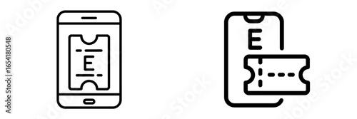 Electronic and paper ticket designs displayed side by side showcasing modern ticketing options for events and travel