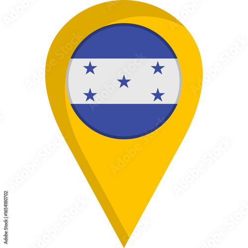 Honduras Flag Location Pin Icon Free Download Honduras Flag Location Pin Icon - GFXLoad