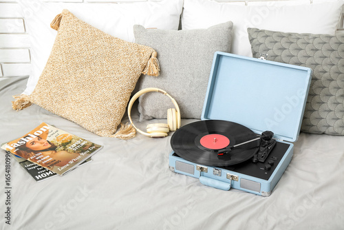 Record player with vinyl di...