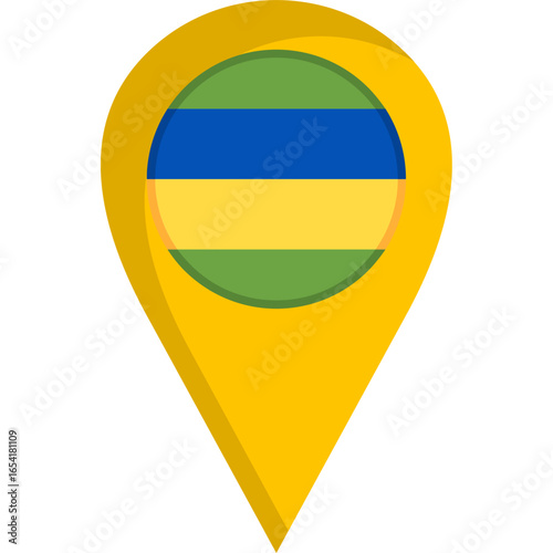 Mauritius Flag Location Pin Icon Free Download Mauritius Flag Location Pin Icon - GFXLoad