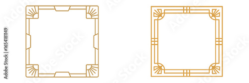 Elegant art deco frame designs for decorative purposes or invitations