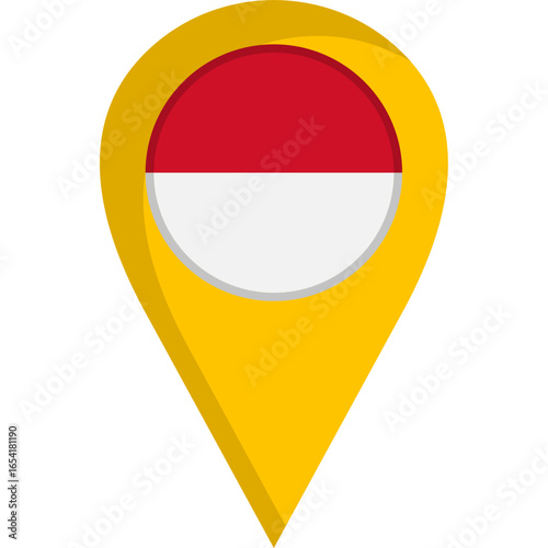 Free Download Monaco Flag Location Pin Icon - GFXLoad
