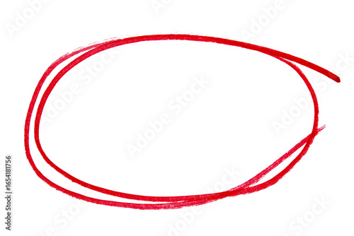 PNG Round doodle drawn with red marker on transparent background