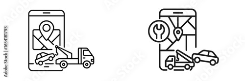 Tow truck service through smartphone applications helps with car breakdowns in urban areas