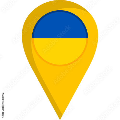 Ukraine Flag Location Pin Icon Free Download Ukraine Flag Location Pin Icon - GFXLoad