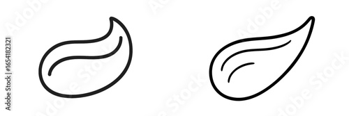 Two distinct leaf shapes representing nature's diversity and organic design in a minimalist style