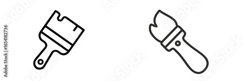 Vector illustration of painting tools for creative projects